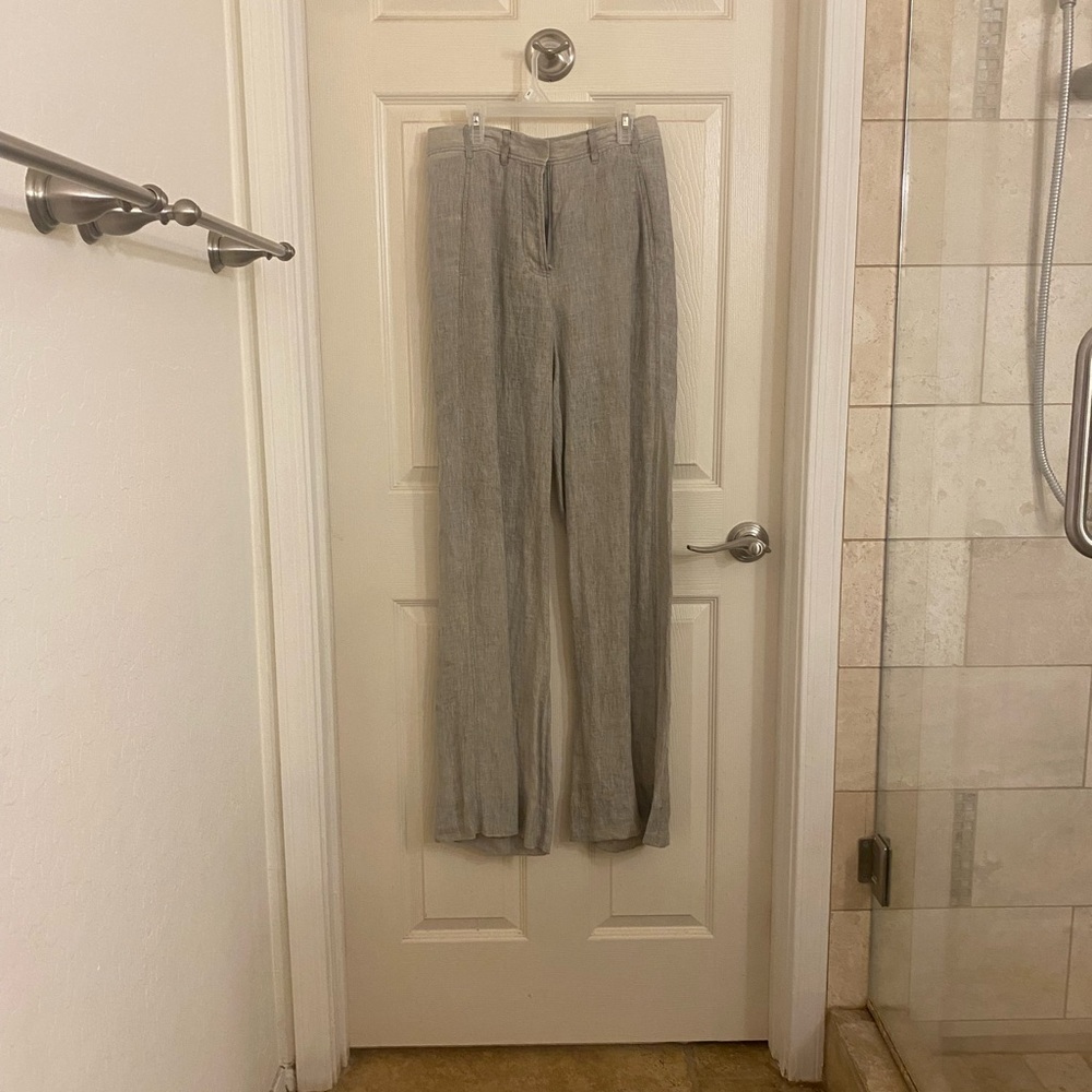 Donna Karan Gray Wide-Leg Pants